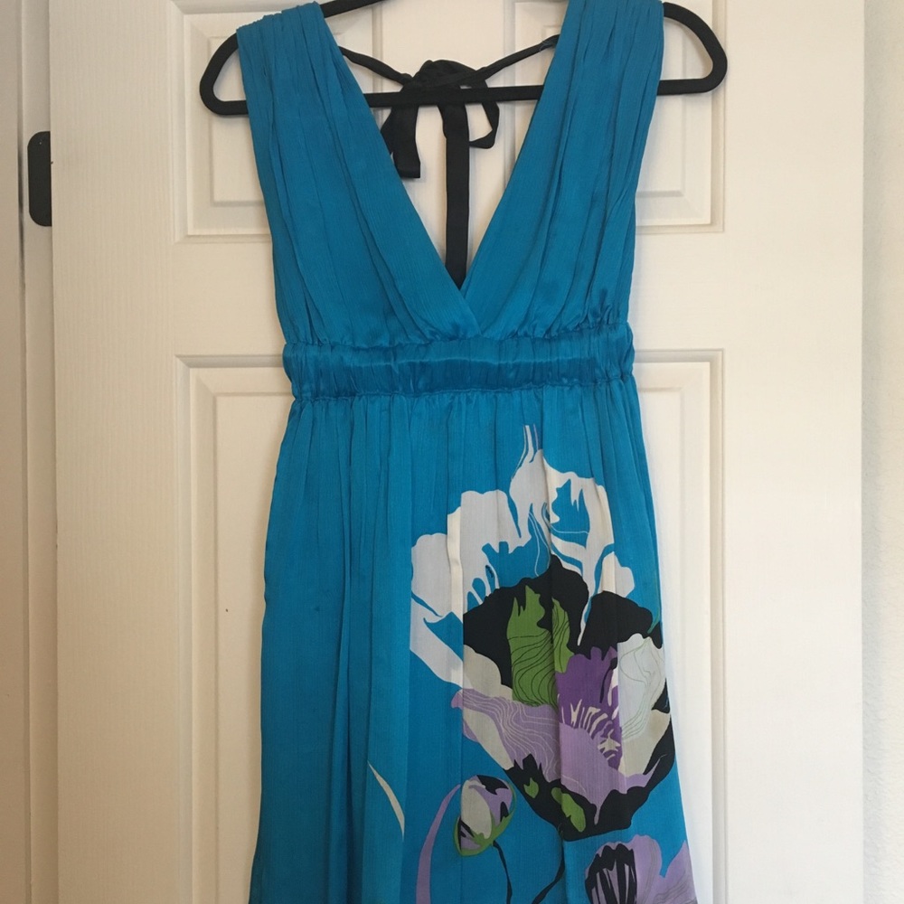 Blue floral dress